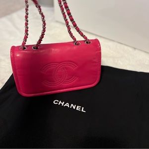 Chanel rare hot pink crossbody bag.